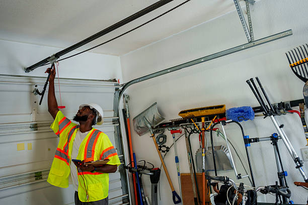 Professional Garage Door Installation technician working in Pine Grove Mills, PA